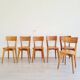 Série de chaises bistrot bois miel
