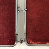 Mirror triptych barber strawberry 25 x 60 vintage 1930