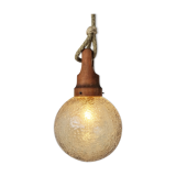 Vintage glass pendant light by Hustadt Leuchten, 1960s