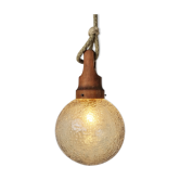Vintage glass pendant light by Hustadt Leuchten, 1960s