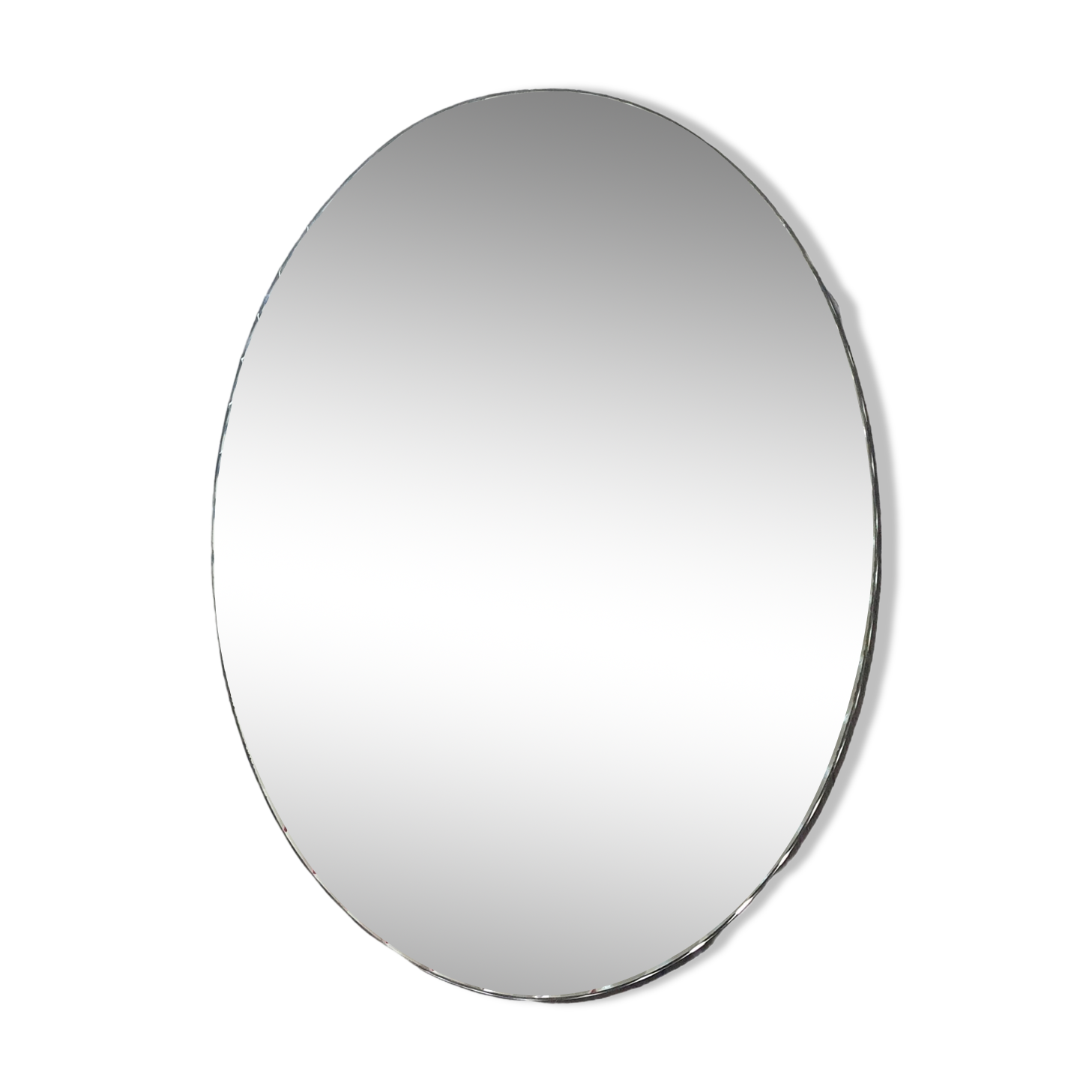 Beveled oval mirror 60 42 vintage