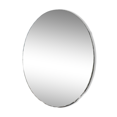 Miroir oval biseauté 60 42 vintage