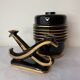 Ensemble art déco vase et bougeoir