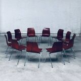 Mid-Century Design Stacking Chairs by Elmar Flötotto for Pagholz, Germany, 1960s, Set of 12