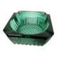 Green glass ashtray