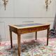 Bureau plat en noyer de style Louis XVI XIX eme siècle