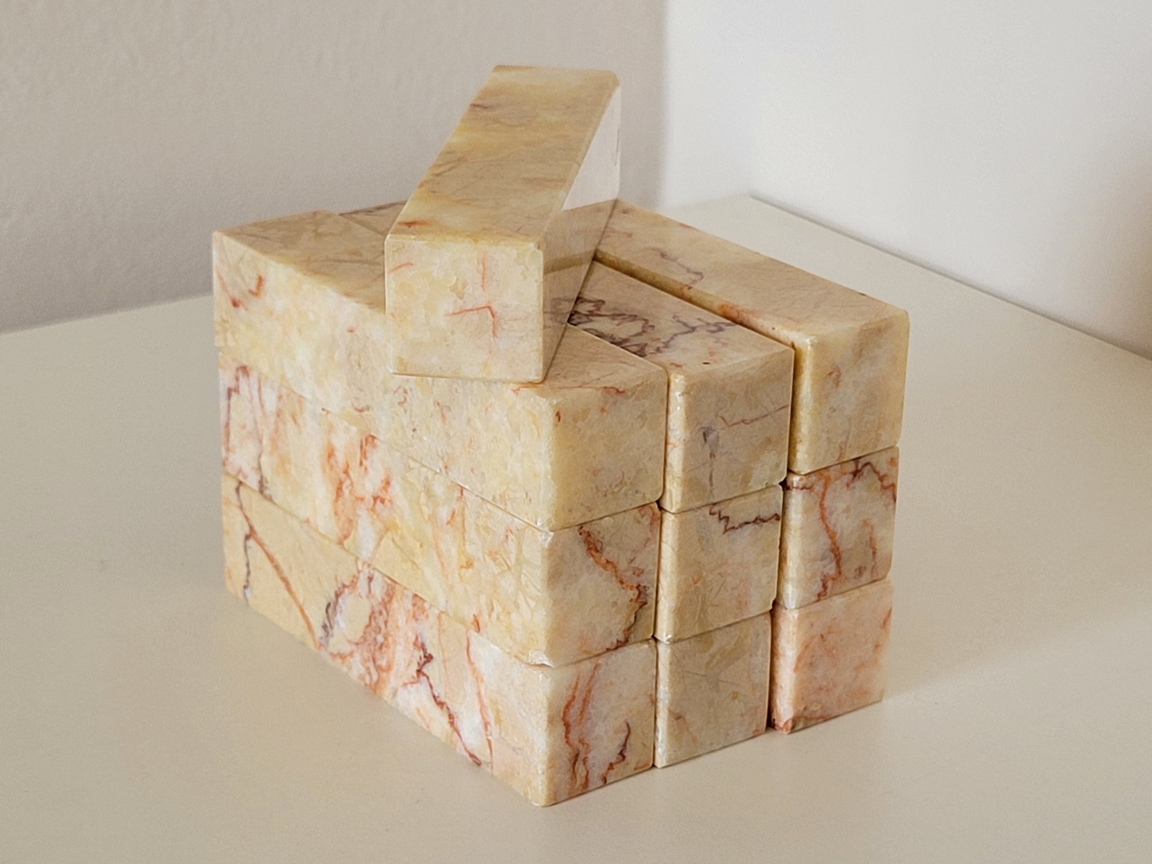 10 covered stand vintage marble knife holder