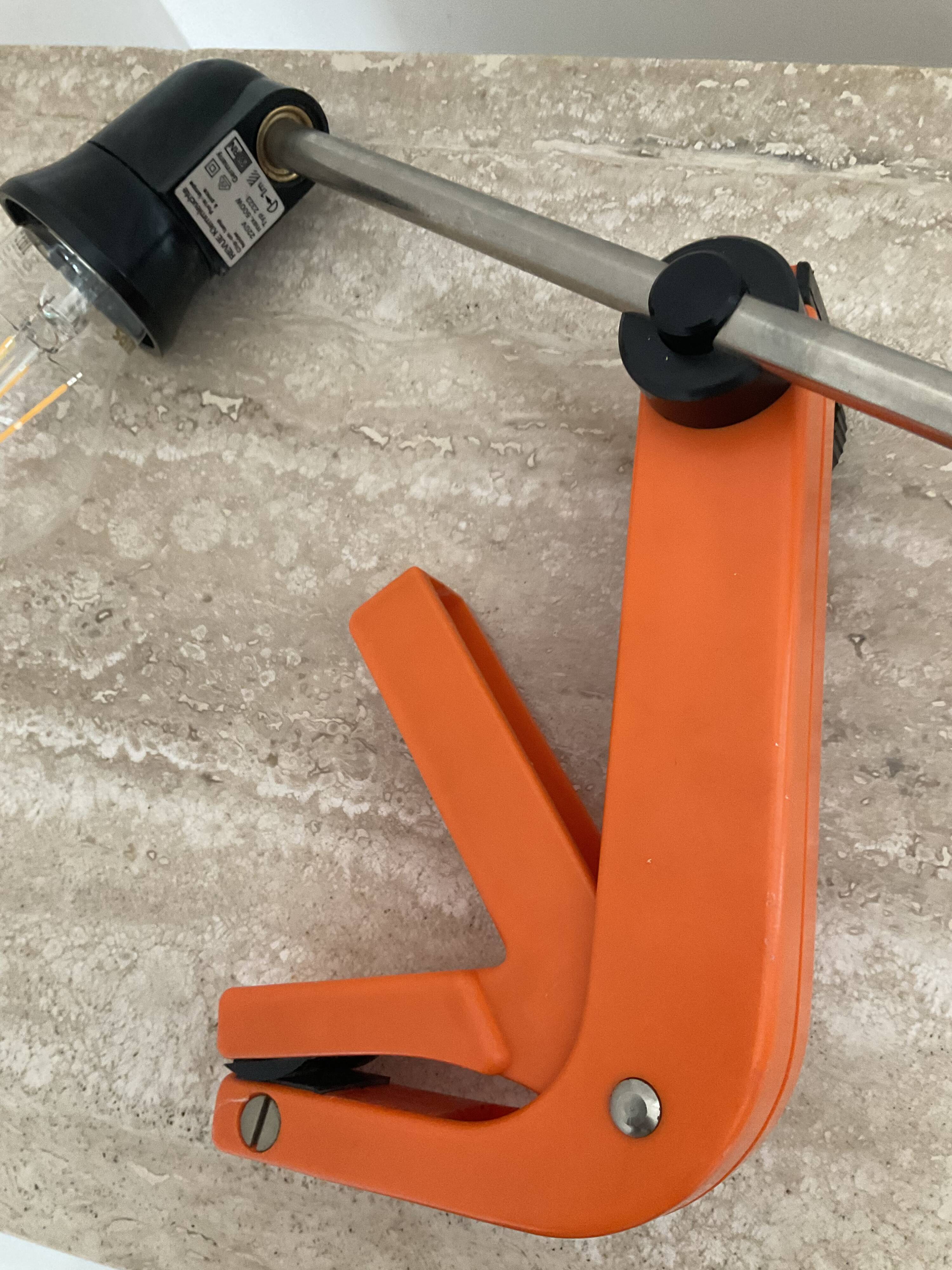 Clamp lamp "Review" by Klemmleuchte Germany 70s