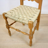 Rustic Chair With Woven Seat, Spain, 1950's
