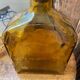 Decorative art glass bottle/vase by Helen Tynell