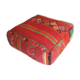 Moroccan pouf azilal red