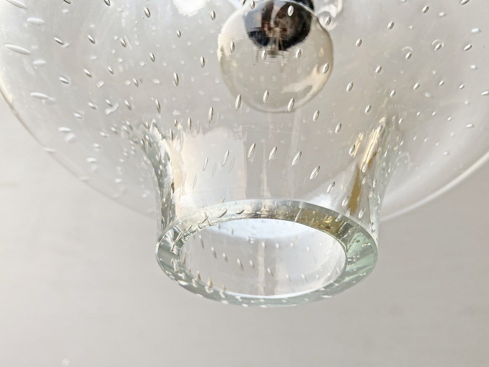 Mid century bubble glass hanging lamp