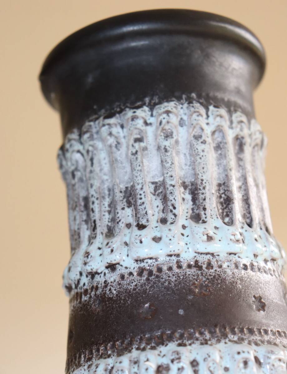 Glazed earthenware vase