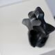 Free-form ceramic, painted black, 1969