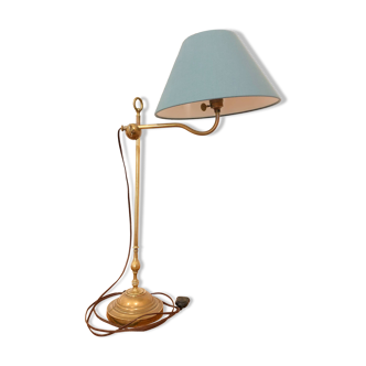 Patinated brass desk lamp, 19th century