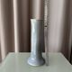 Tall Vintage Studio Pottery Vase – Pale Blue & Brown Glaze