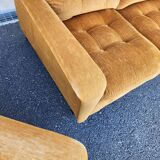 Ensemble canapé fauteuil vintage velours
