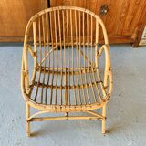 Rattan shell armchair 1960/70