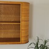 Rattan wall display case 60'