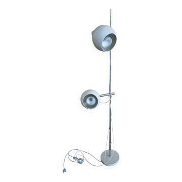 Lampadaire eyeball blanc double feu