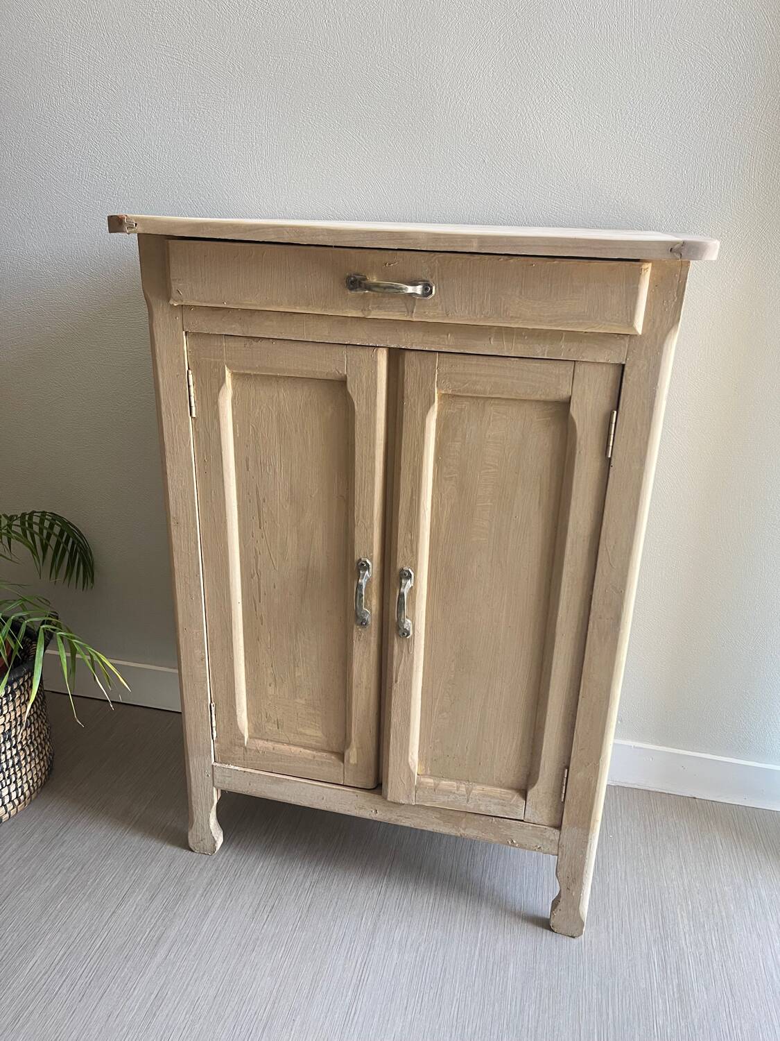 Antique Parisian buffet/jam cupboard in patinated wood