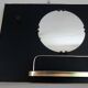Miroir auxiliaire avec vide poche années 60 40x35cm