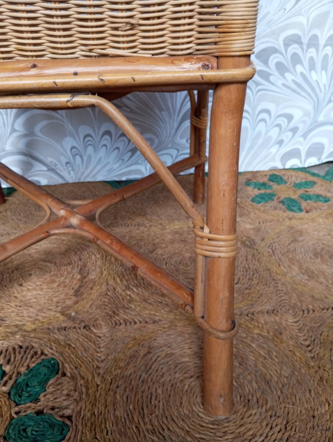 1960s rattan armchair