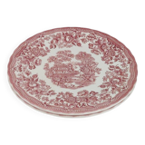 2 Tonquin pink plates – Myott Staffordshire – vintage English earthenware
