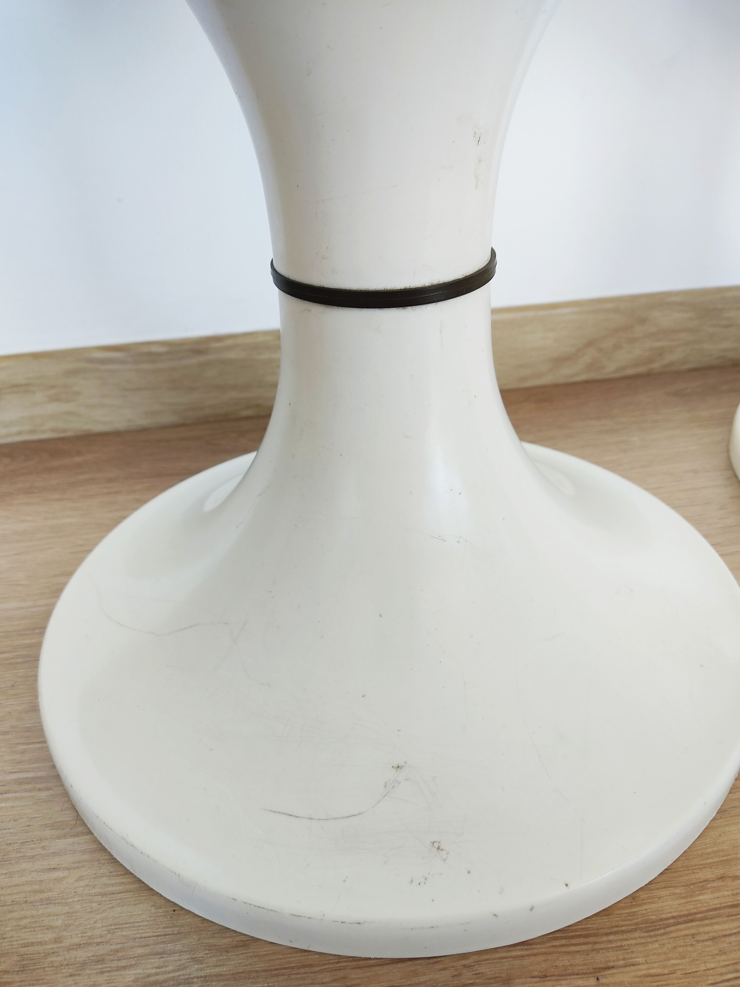 Set of 3 white tam tam stools