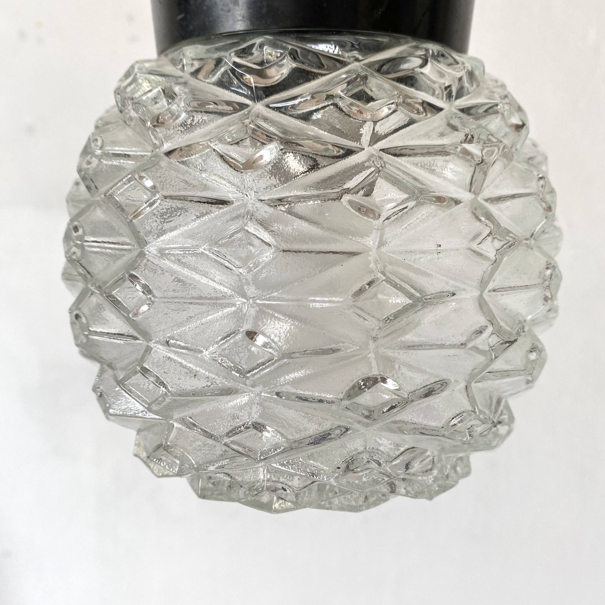 Vintage molded glass ceiling light