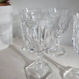 Set of 4 white wine glasses in Chaumont crystal from Cristal d'Arques.