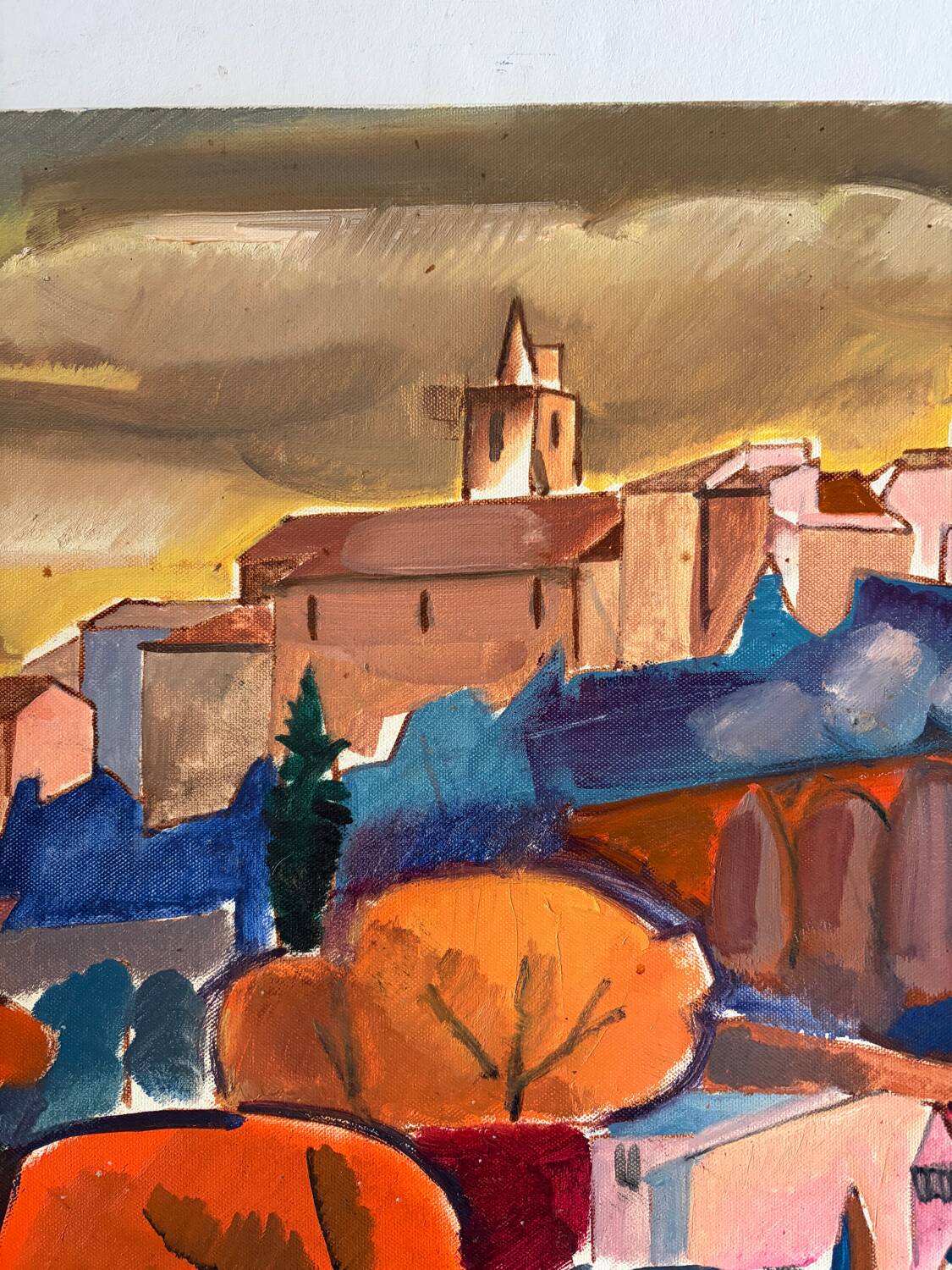 Village Pierrevert, Provence, signé Étienne Bucher