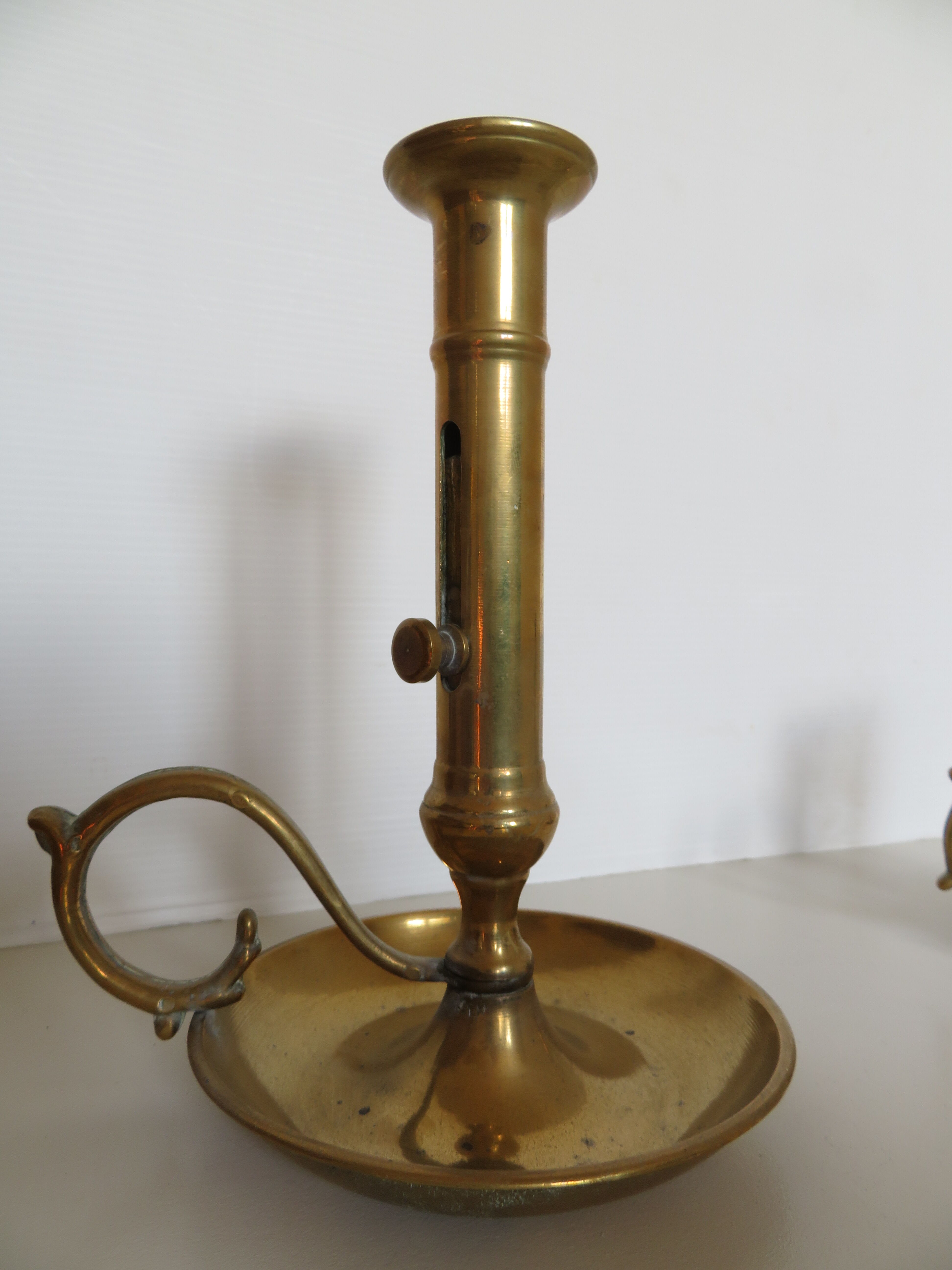 Antique brass candlesticks