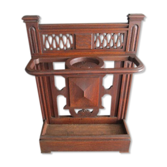 Antique oak umbrella stand