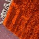 Large Beni Ouarain Rug 260x260 cm – Vibrant Orange Wool, Unique Piece