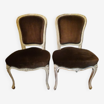 Paire de fauteuils de style louis XV