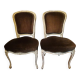 Paire de fauteuils de style louis XV