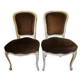 Pair of Louis XV style armchairs