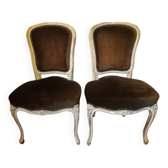 Pair of Louis XV style armchairs