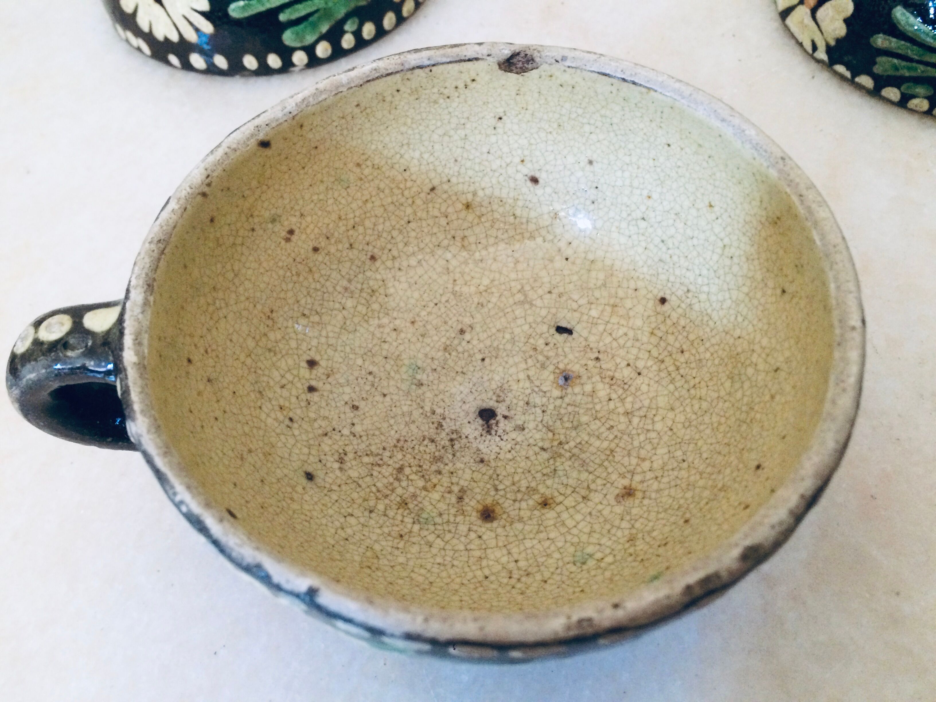 Old Marnaz terracotta cups