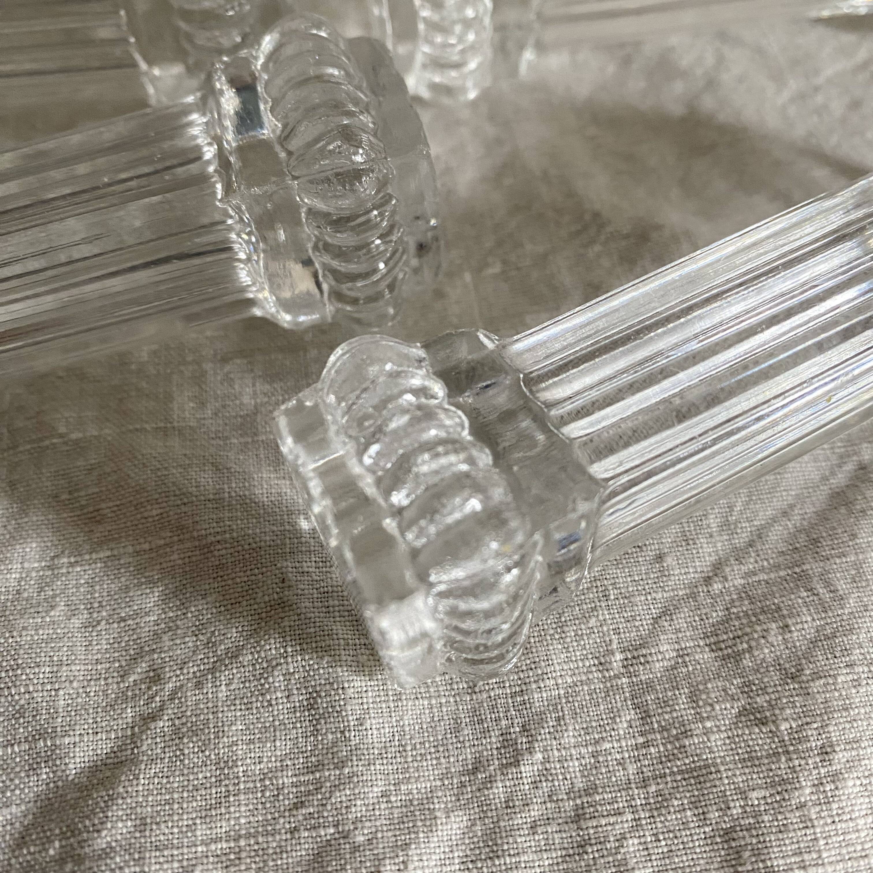 Antique glass knife holders