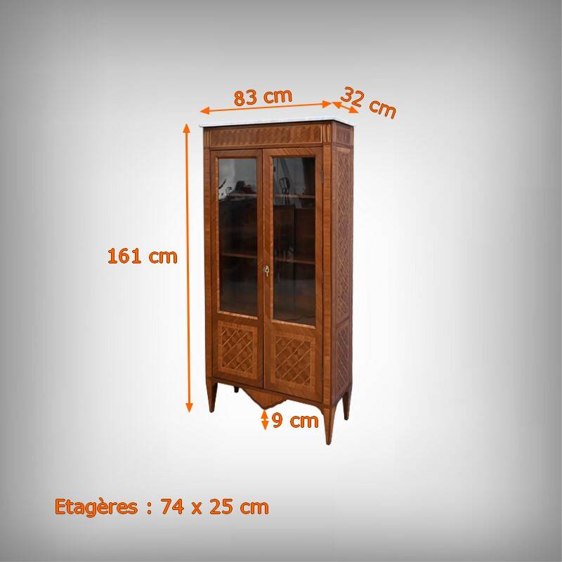 Small marquetry library, Louis XVI style – early 20th century