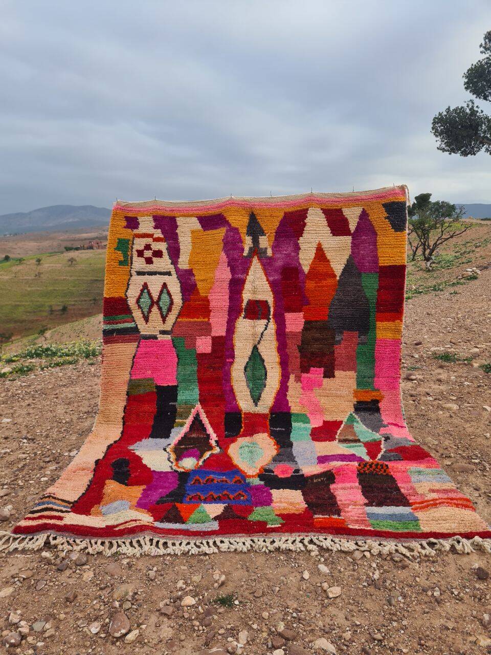 Handmade Berber wool BOUJAAD rug 300X200 cm