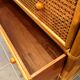 Commodes vintage, cannage en rotin