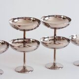 Set of six minimalist ice cream cups, Italy, 1970s