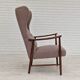 1960s, Swedish design, high-back armchair, furniture wool.