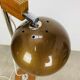 Eyeball floor lamp by Temde Leuchten, copper metal, teak and chrome, 70s.
