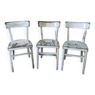 Patinated bistro chairs