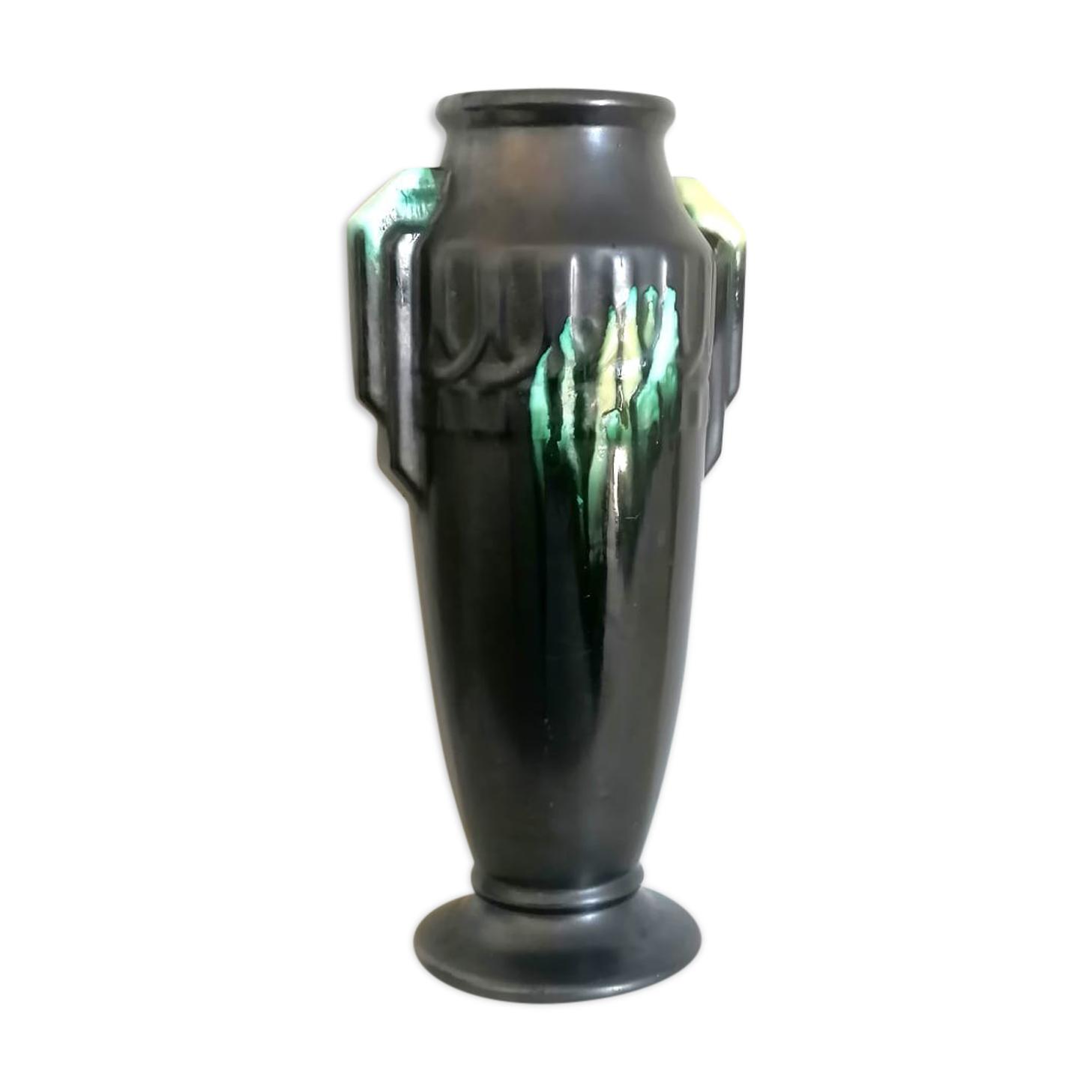 Art deco vase earthenware airain thulin