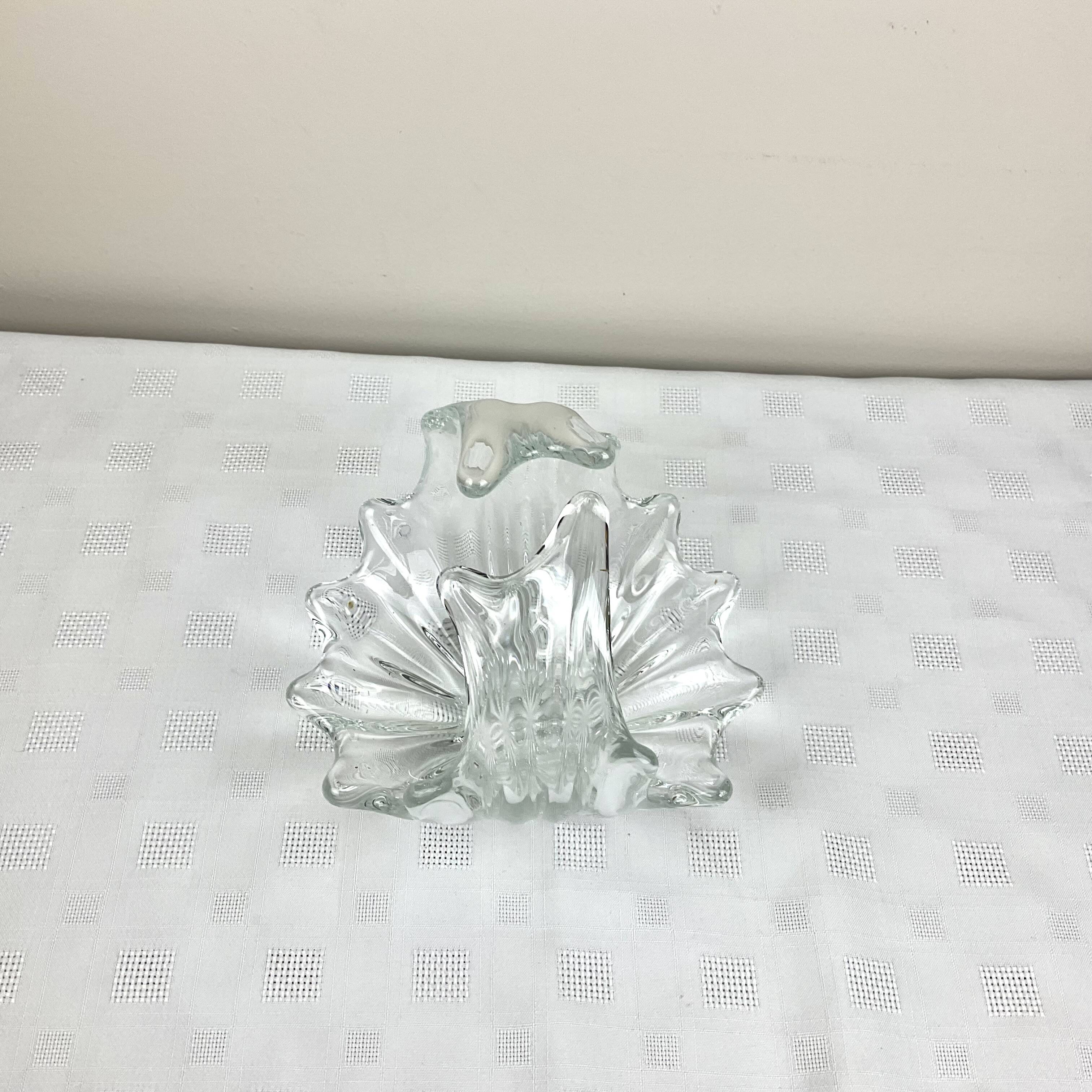 Vintage glass basket emptier